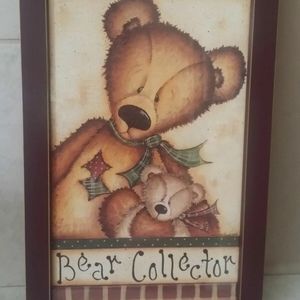 MARY ANN JUNE BEAR 🐻 COLLECTOR PICTURE W/FRAME